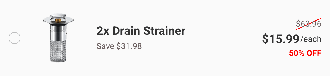 Double Draino Drain Strainer 50% discount Package