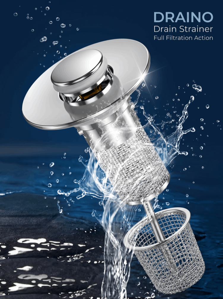 Draino Drain Strainer in water