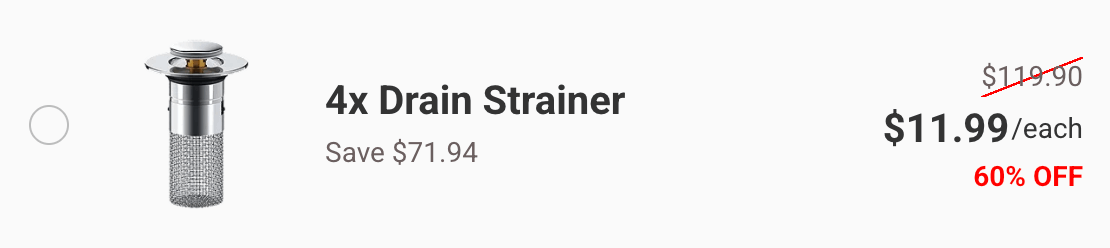 Four Draino Drain Strainer 60% discount Package