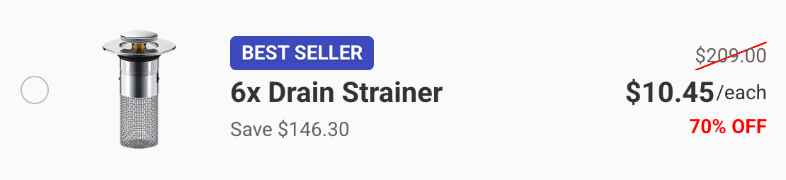 Six Draino Drain Strainer Best Seller 70% discount Package